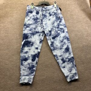Gap blue and white tie-dye cotton-blend sweatpants size Medium